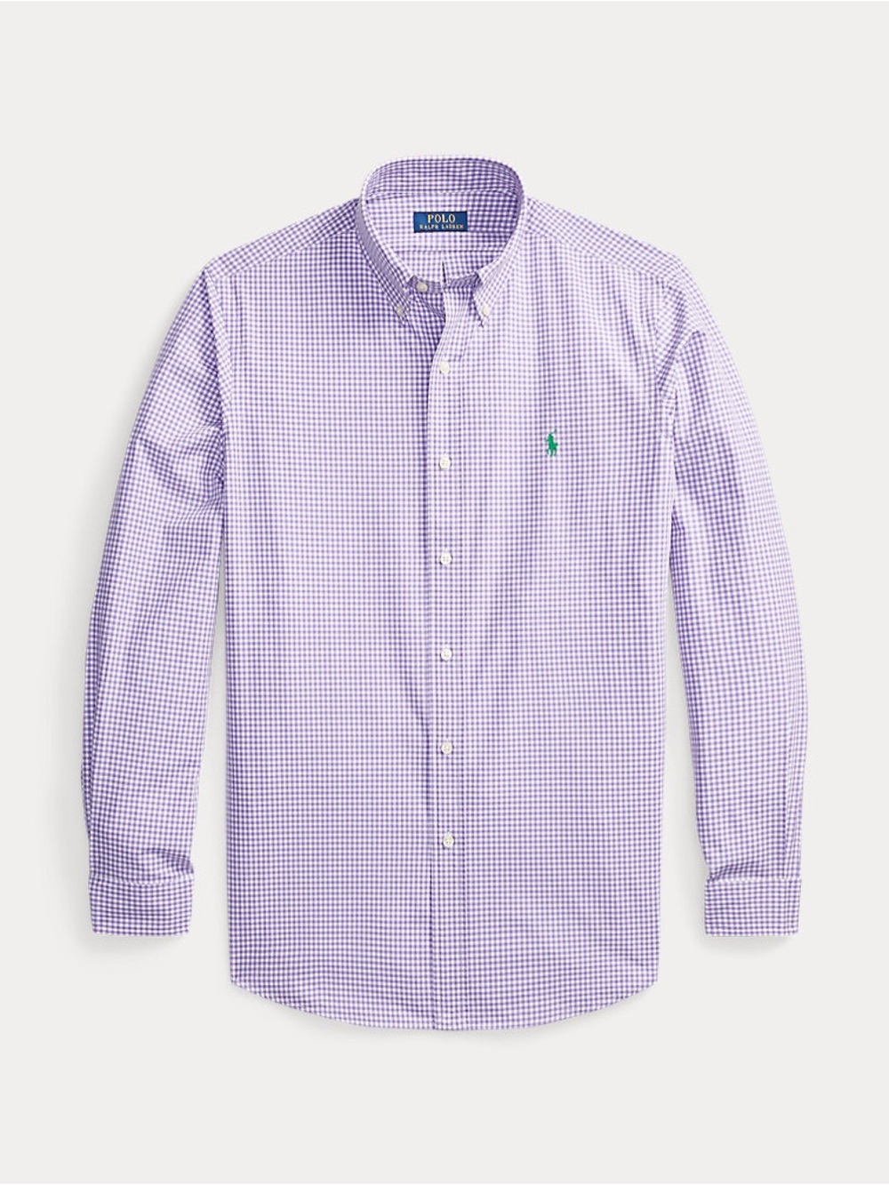 NWT Polo Ralph Lauren Mens 3XLT Purple White Gingham Check Button Down Shirt